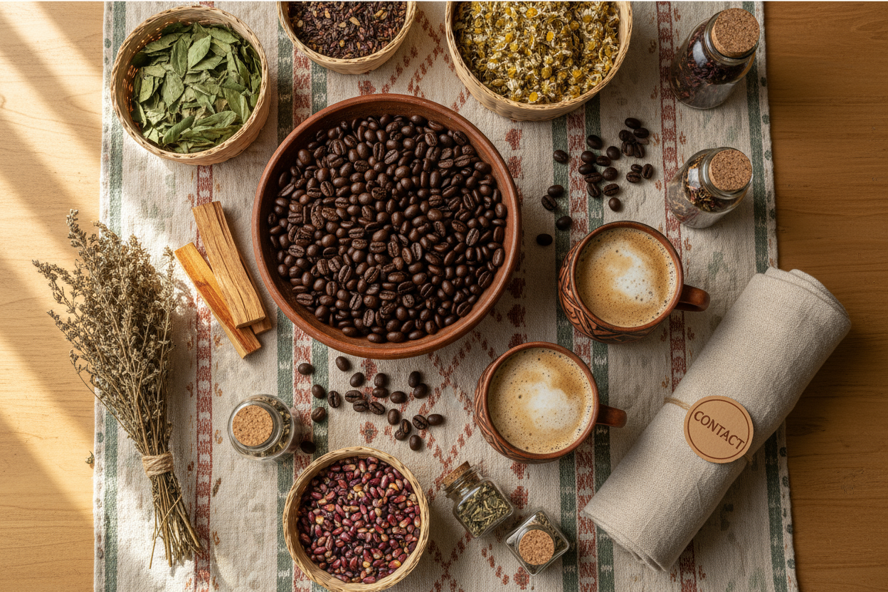 contacto. productos naturales y cafe